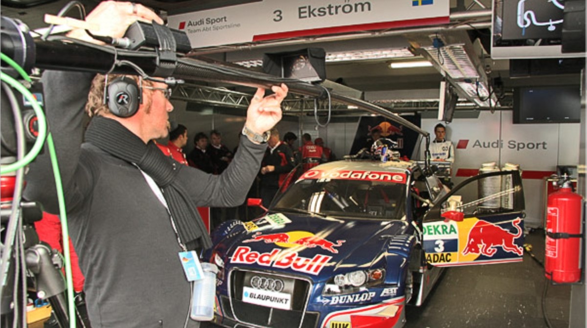 Polecam in der Audi-Sport-Box bei der DTM-Boxendokumentation