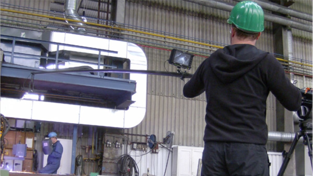 Industriedreh mit Polecam in der Werfthalle der Nordseewerke Emden